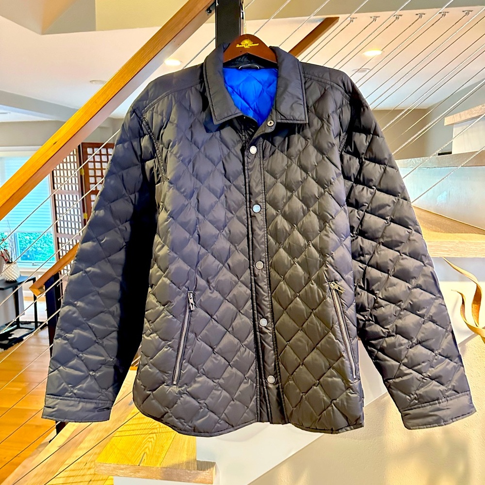 Tommy Bahama Navy Quilted Pea Coat